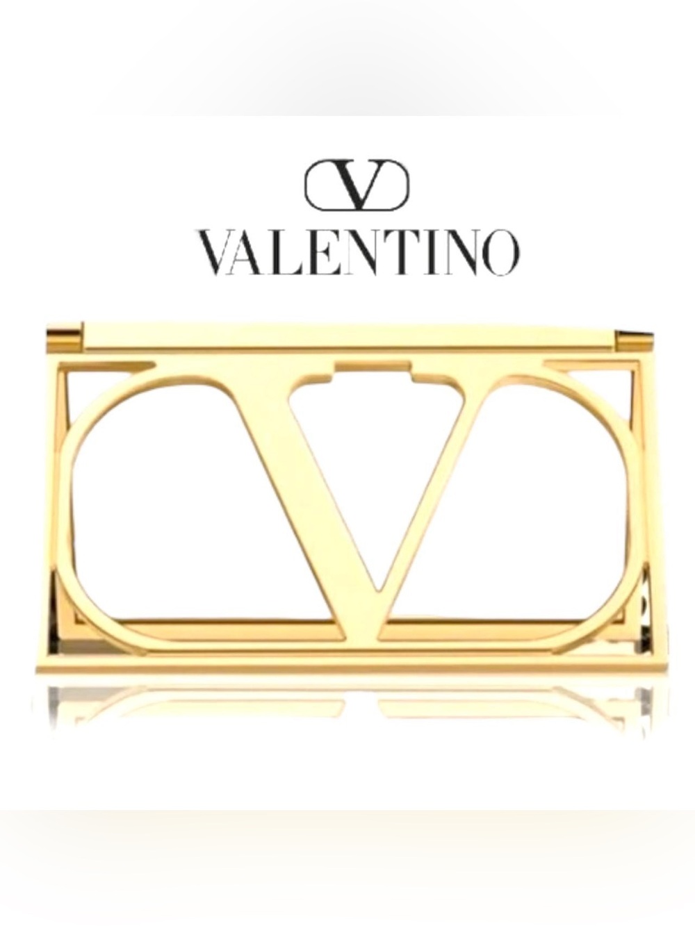 Valentino Gold V Logo mirror